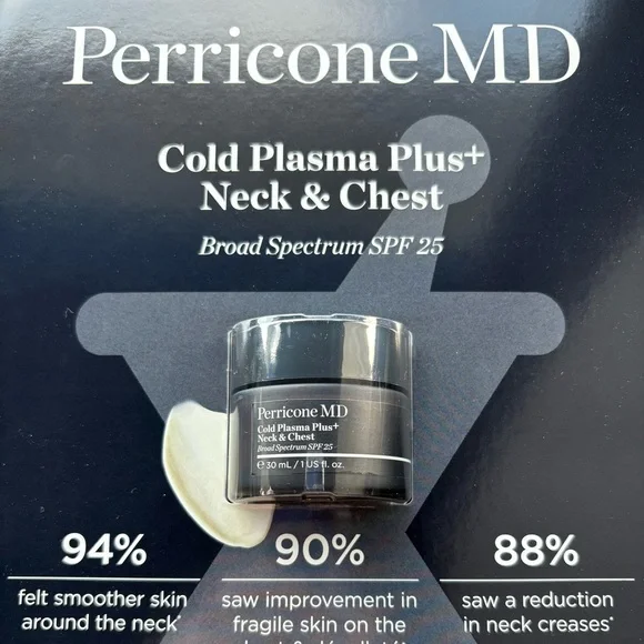 Perricone MD Cold Plasma Plus Neck & Chest Broad Spectrum SPF 25 1 oz 30ml